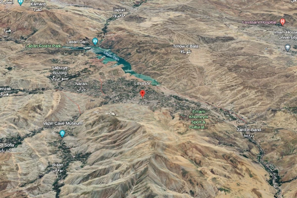 تهیه نقشه یو تی ام UTM لواسان