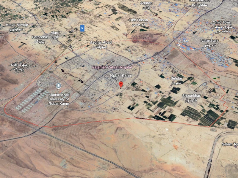 تهیه نقشه یو تی ام UTM در رباط کریم