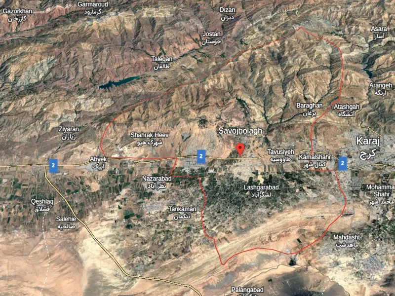 تهیه نقشه یو تی ام UTM در ساوجبلاغ