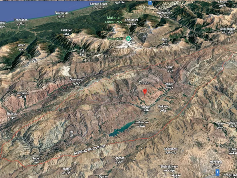 تهیه نقشه یو تی ام UTM در طالقان