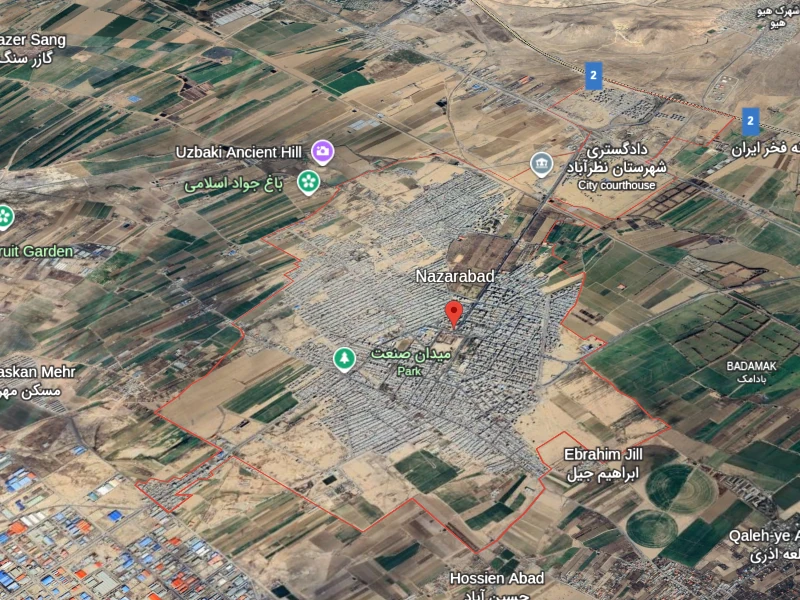 تهیه نقشه یو تی ام UTM در نظرآباد