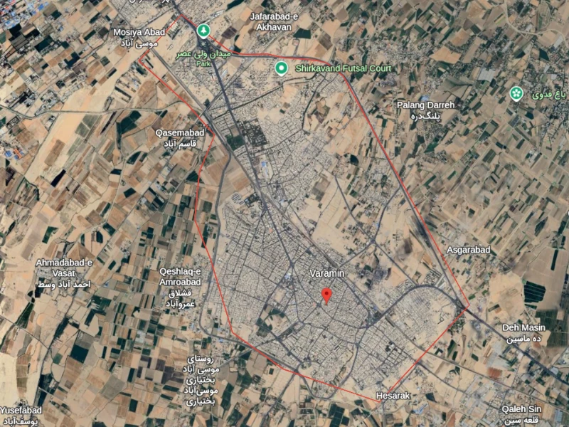 تهیه نقشه یو تی ام UTM در ورامین